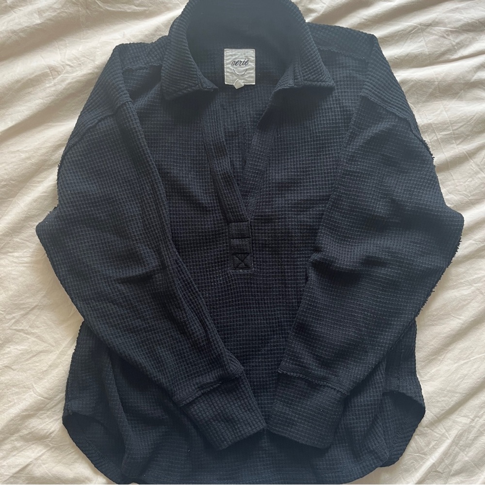 Aerie “lumberjane” oversized waffle shirt